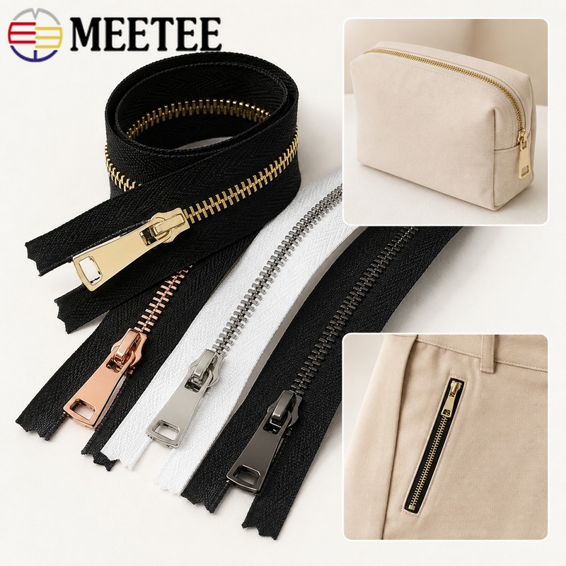 Sewing Front Zipper - 5Pcs 5# 15-80cm Metal Zippers Jacket