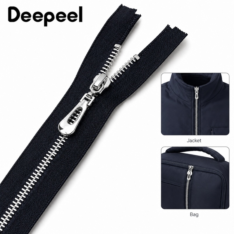 5Pcs 3# 40-70cm Metal Open End - Sewing Front Zipper 评论和价格