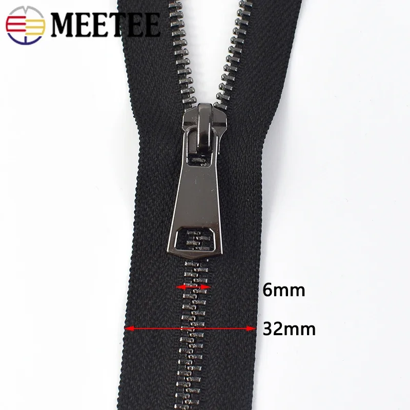 1/5Pcs 5# 50-150cm Metal Auto- - Sewing Front Zipper 评论和价格