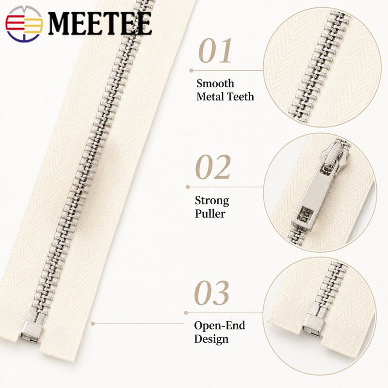 5/10Pcs 40-80Cm 5# Metal Zippe - Sewing Front Zipper 评论和价格