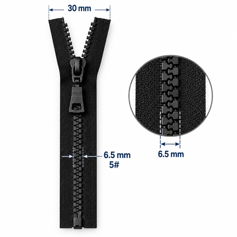 2/5/10Pcs 5# 60-90cm Resin Zip - Sewing Front Zipper 评论和价格