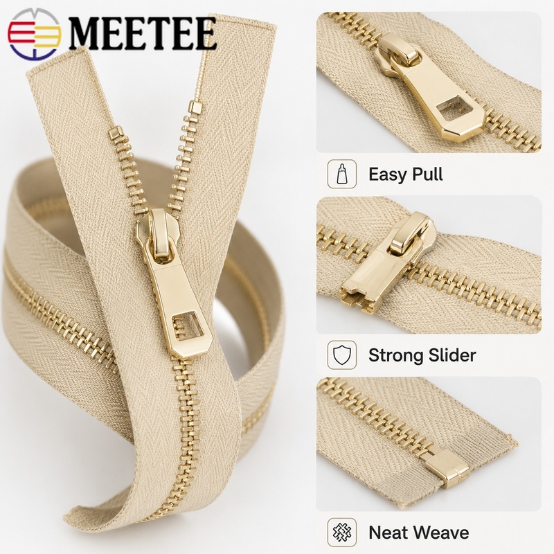 1/2/5Pcs 5# 35-85cm Metal Open - Sewing Front Zipper 评论和价格