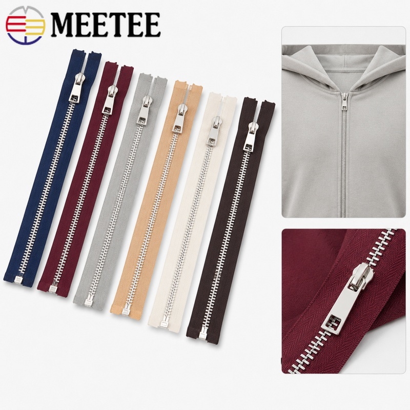 5/10Pcs 40-80cm 5# Metal Open  - Sewing Front Zipper 评论和价格