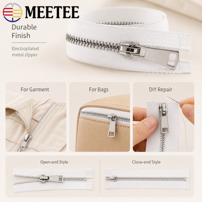 5Pcs 5# 15-80cm Metal Zippers  - Sewing Front Zipper 评论和价格