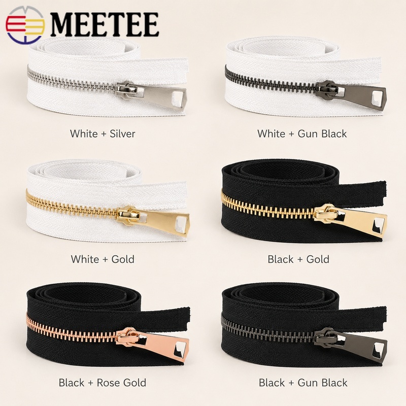 5Pcs 5# 15-80cm Metal Zippers  - Sewing Front Zipper 评论和价格