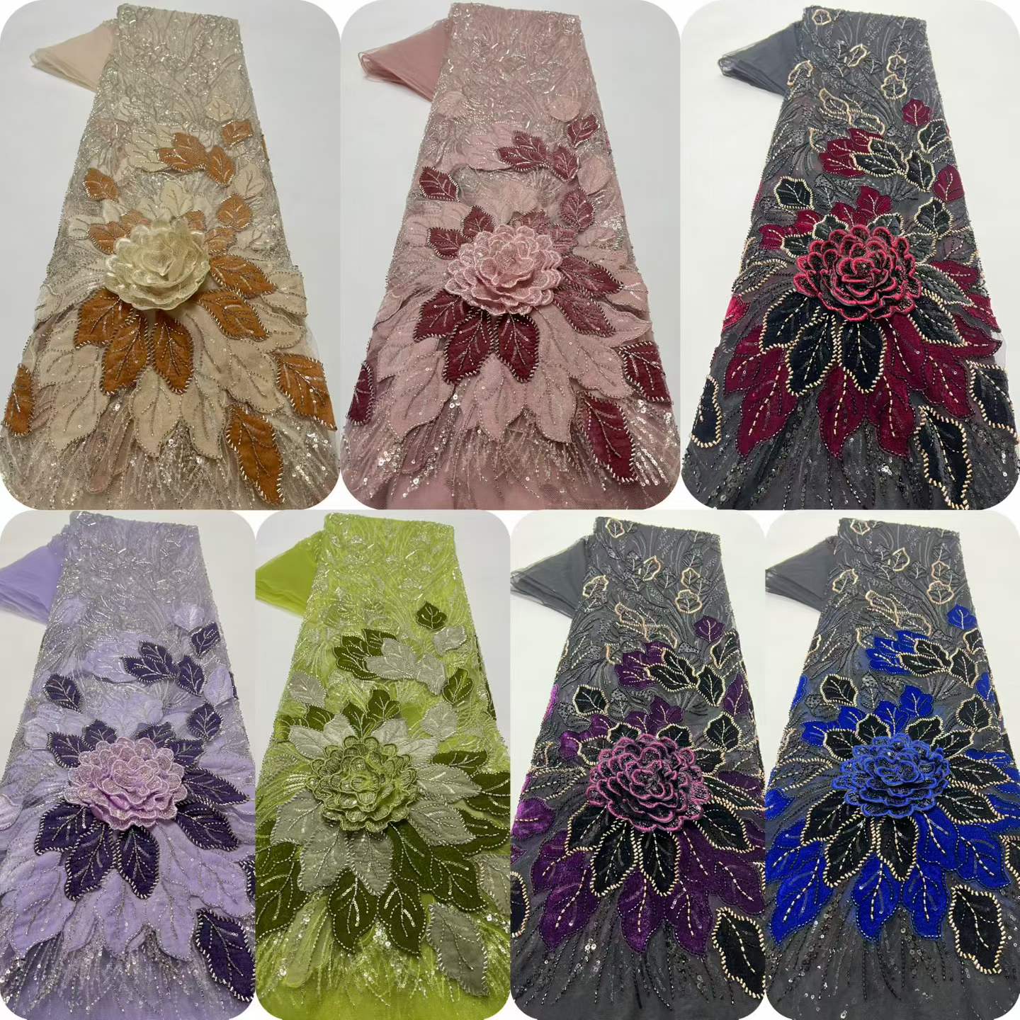 Luxury African Velvet Beaded S - Sewing Velvet Fabric 评论和价格