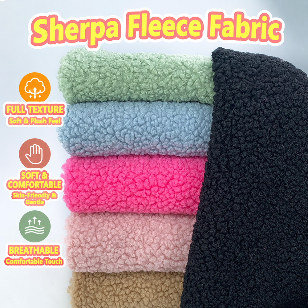 Teddy Sherpa Fleece Fabric Pie - Sewing Cloth 评论和价格