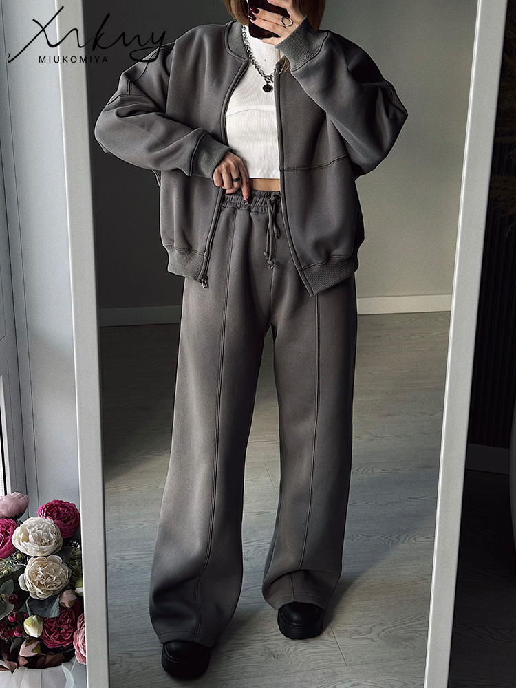 Warm Suit For Women Sweatpants - Sewing Velvet Fabric 评论和价格