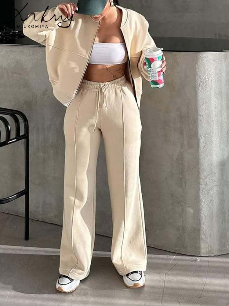 Warm Suit For Women Sweatpants - Sewing Velvet Fabric 评论和价格
