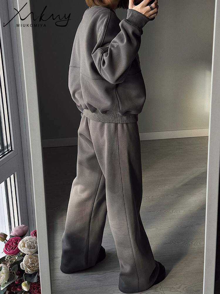 Warm Suit For Women Sweatpants - Sewing Velvet Fabric 评论和价格