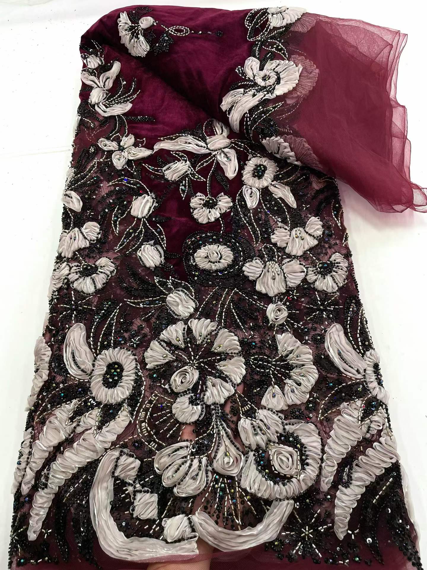 African Sequins Velvet Lace Fa - Sewing Velvet Fabric 评论和价格