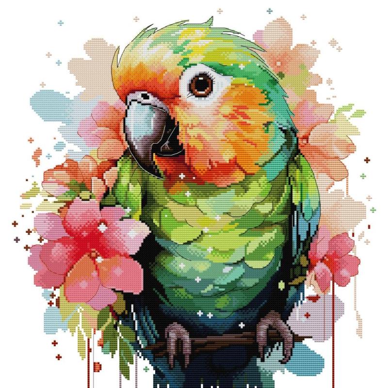 Bird Patterns Parrot Cross Sti - Textile Sewing Patterns 评论和价格