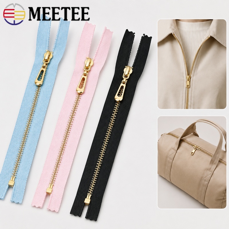5Pcs 3# 40/60/70cm Metal Open- - Sewing Front Zipper 评论和价格