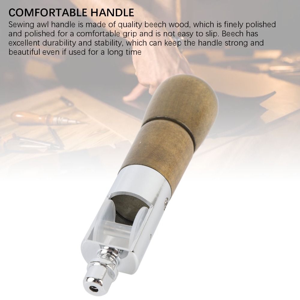 Ergonomic Wooden Handle Leathe - Leather Needle Heavy 评论和价格