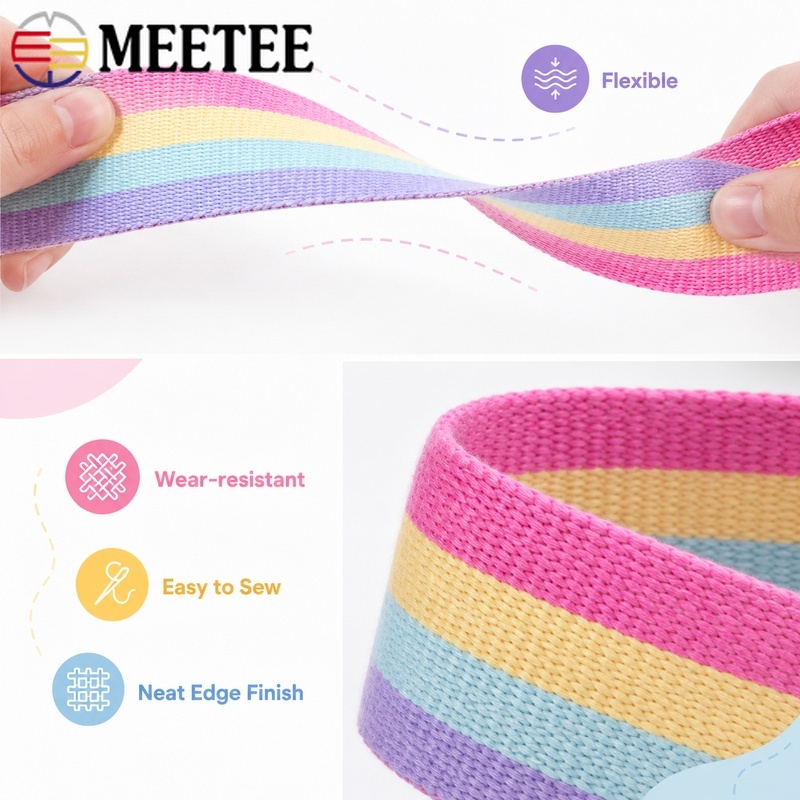 5/10M 25/32/38mm Rainbow Webbi - Binding Tape Bias 评论和价格