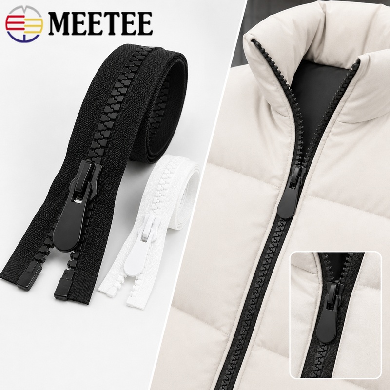 2Pcs 8#/15# 70-120cm Resin Zip - Sewing Front Zipper 评论和价格