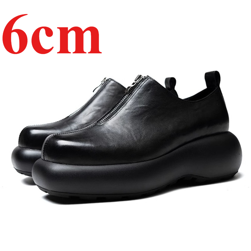 Derby Shoes for Men's Height I - Sewing Front Zipper 评论和价格