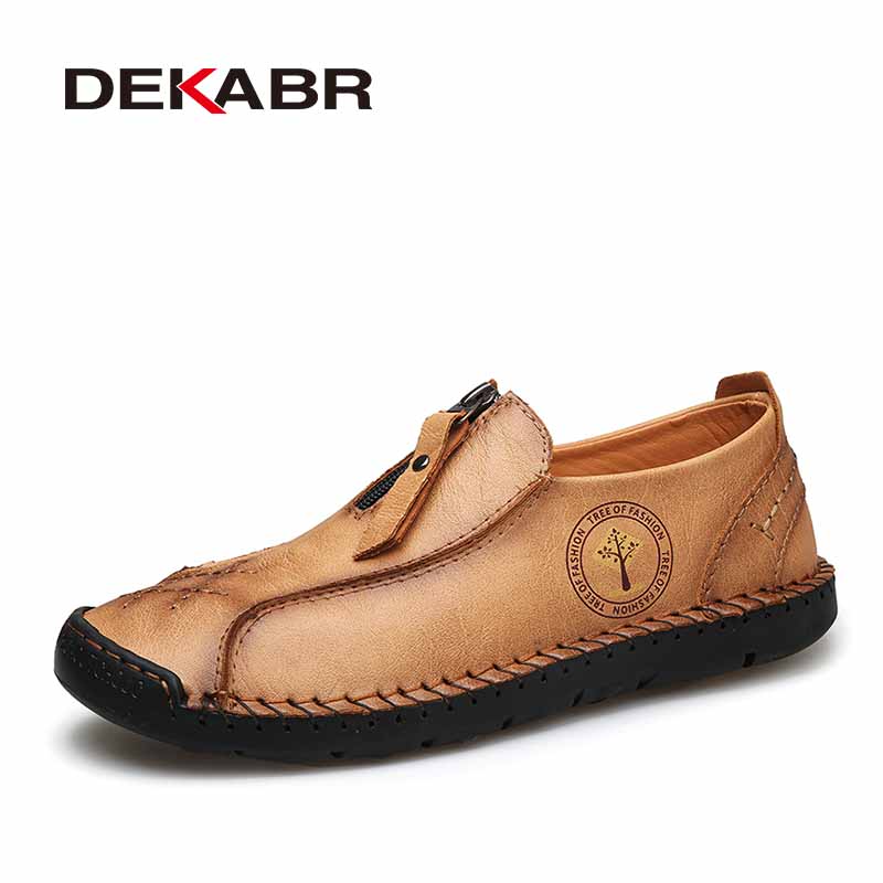 DEKABR Autumn Spring Men Genui - Sewing Front Zipper 评论和价格